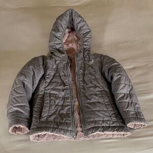 The North Face Toddler Kids Gray Quilted Jacket 3T. Reversible.